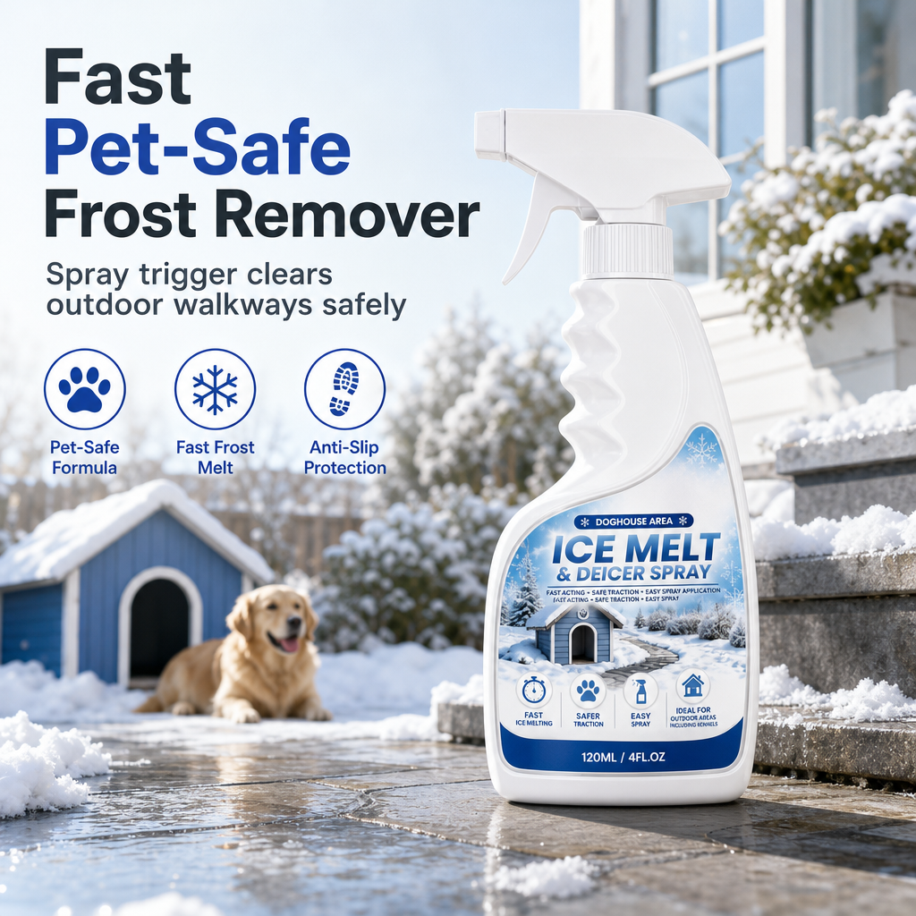 Outdoor Ice and Snow Melting Spray– pet-safe