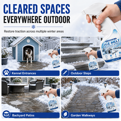 Outdoor Ice and Snow Melting Spray– pet-safe